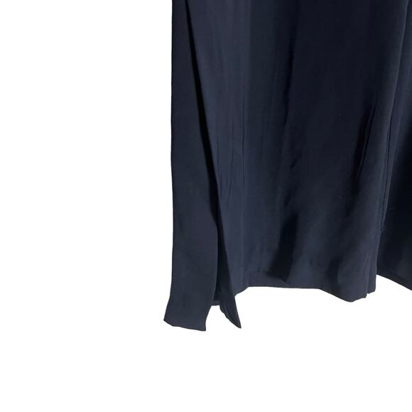 Zara Basic Solid Navy Blue Wide Leg Cropped Pants Size XS - Picture 4 of 8
